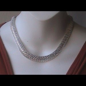 SOLD‼️Millor Italy Mesh Collar Necklace 925 silver